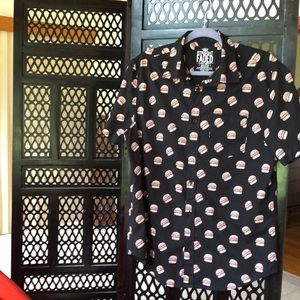 Straight Faded hamburger button-down shirt